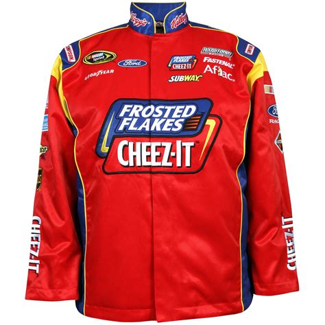 men's carl edwards chase authentics white official replica uniform jacket|what is carl edwards doing now.